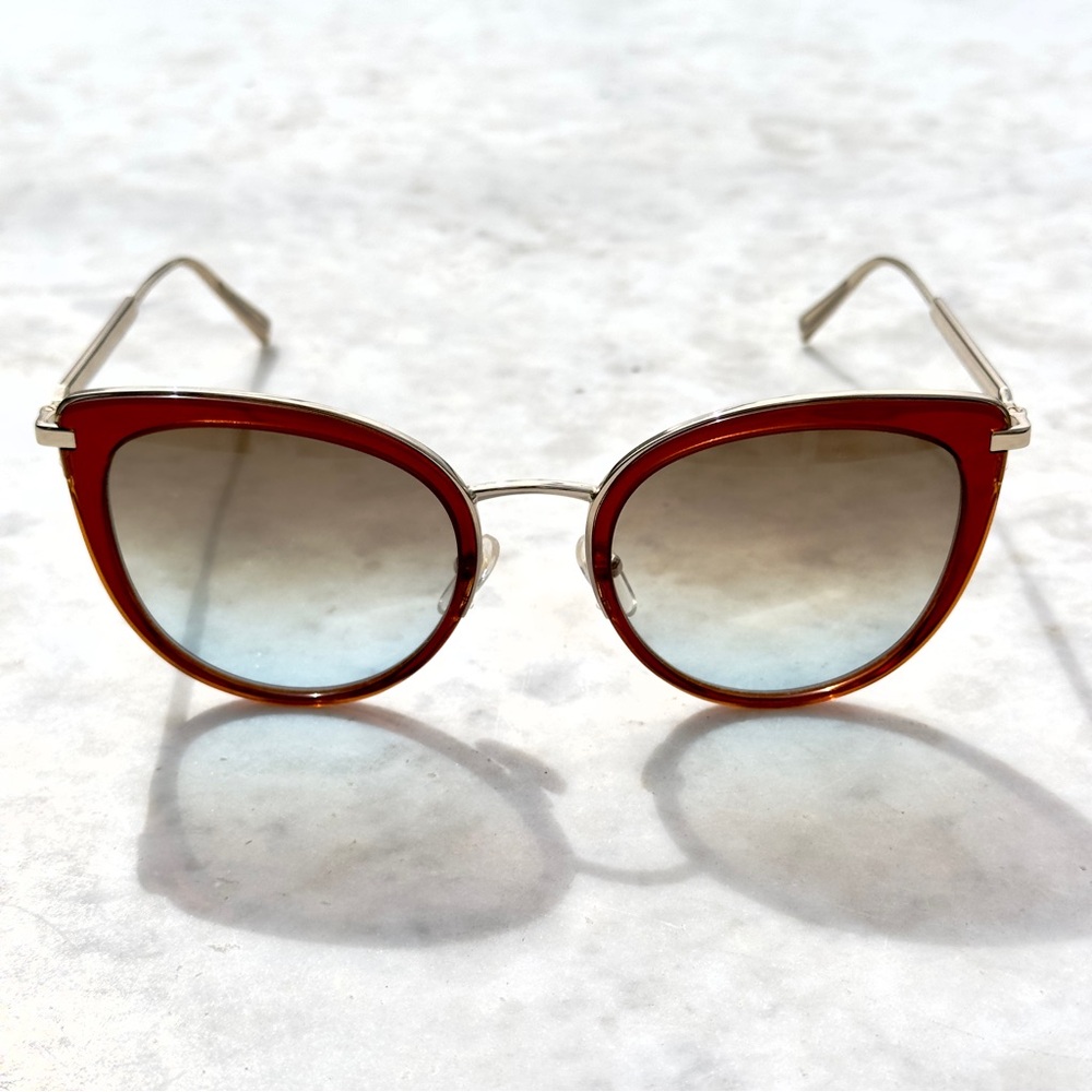 Longchamp Stylish Red and Silver Women's Sunglasses